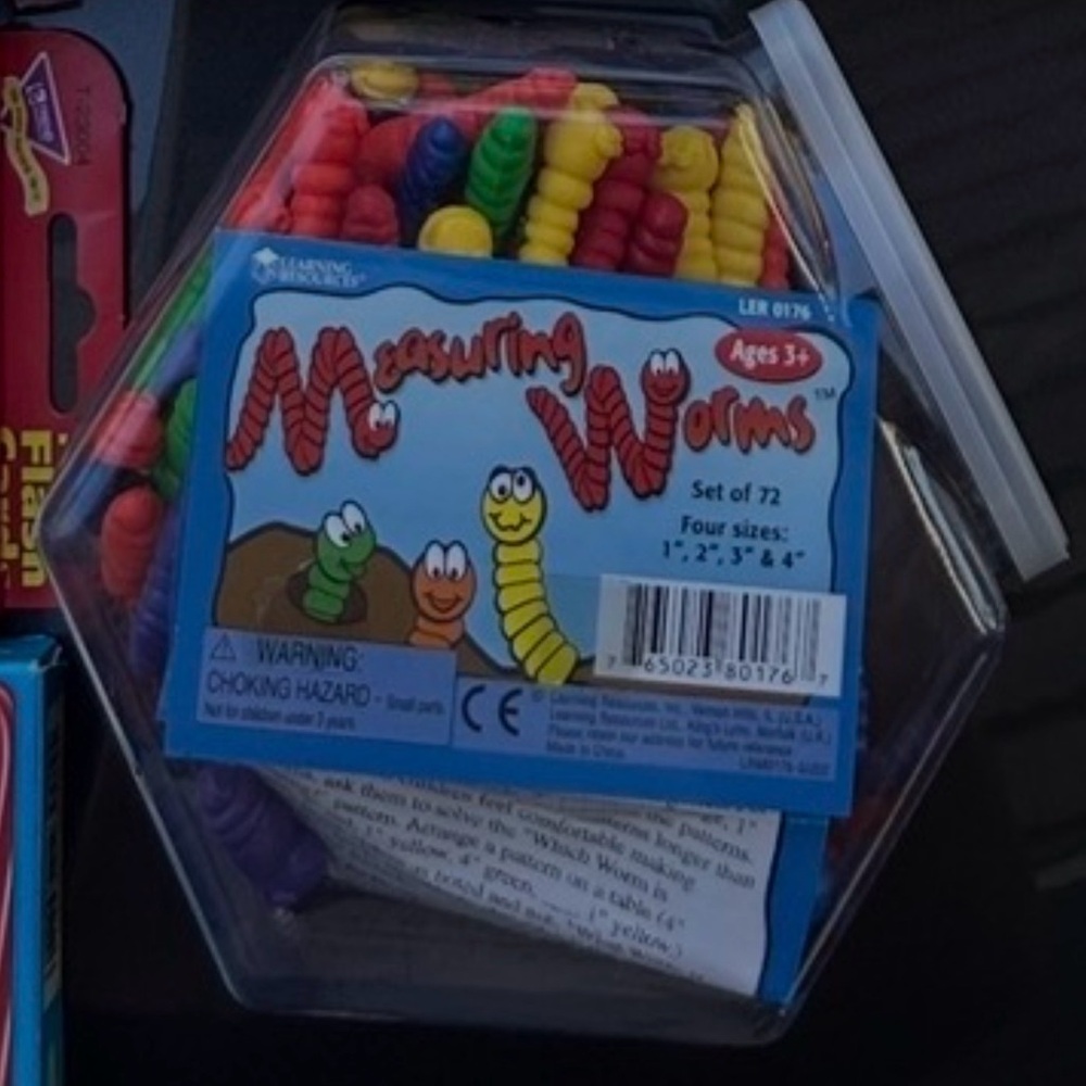 Learning Resources Measuring Worms Toy Set - Multicolor